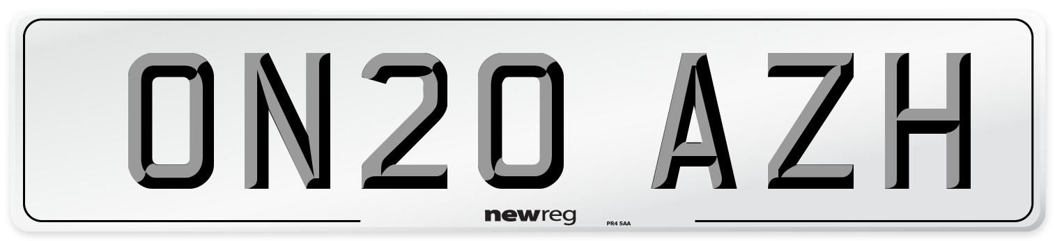 ON20 AZH Number Plate from New Reg